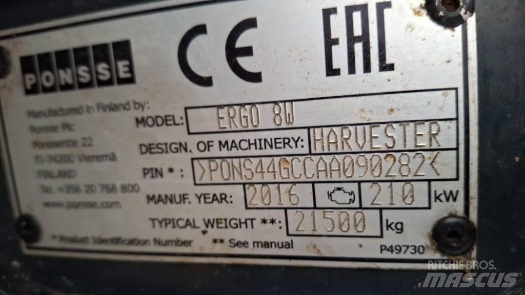 Ponsse ERGO 8W Harvesterit