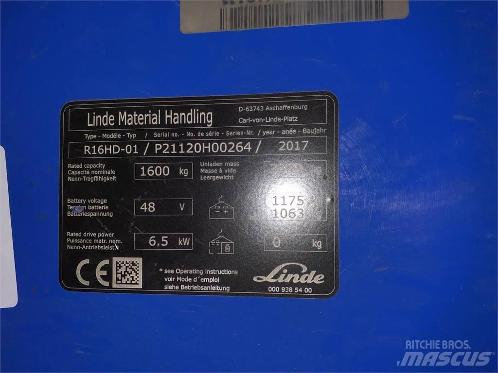 Linde R16HD Työntömastotrukit