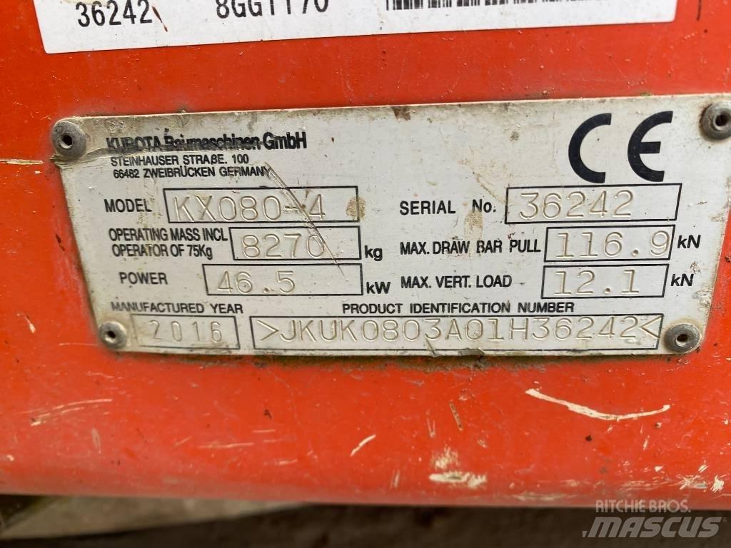 Kubota KX 080-4 Midikaivukoneet 7t - 12t