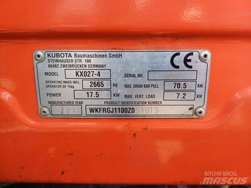 Kubota KX027-4 Minikaivukoneet < 7t