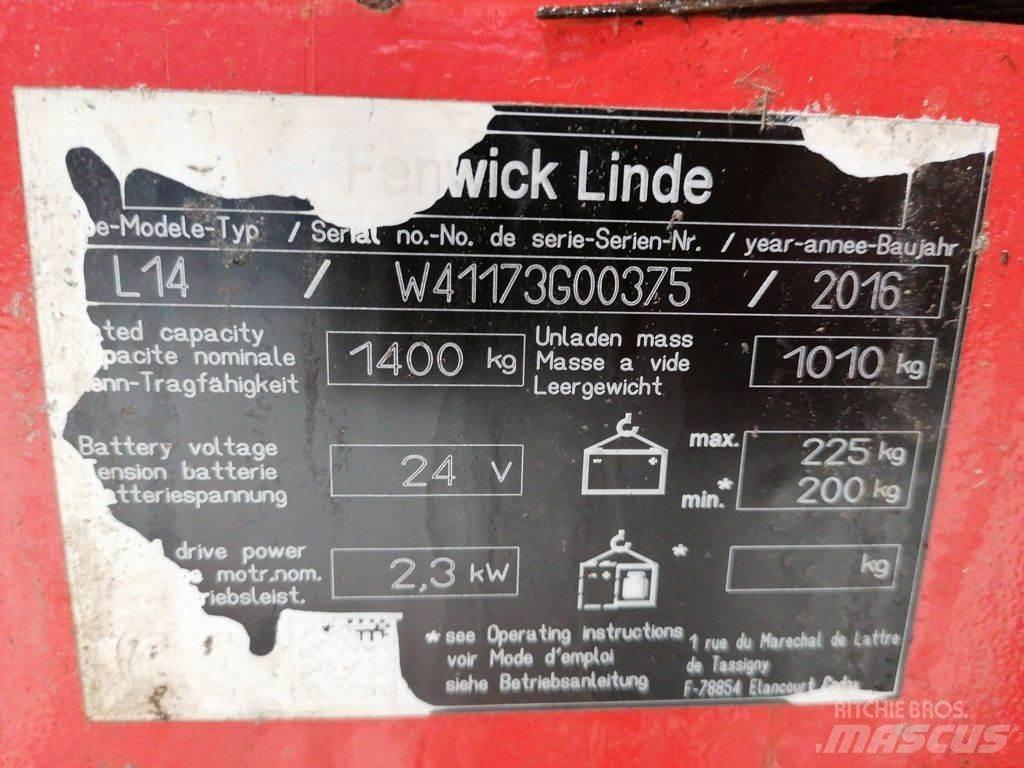 Linde L14 Käyden ajettavat pinoamistrukit
