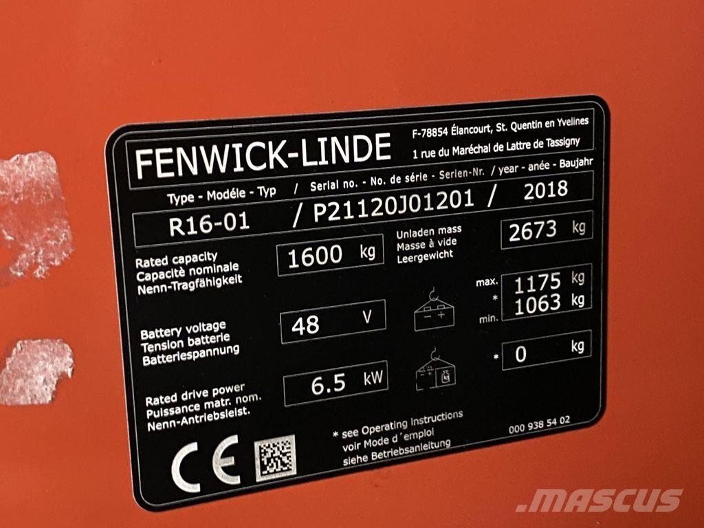 Linde R16-01 Työntömastotrukit