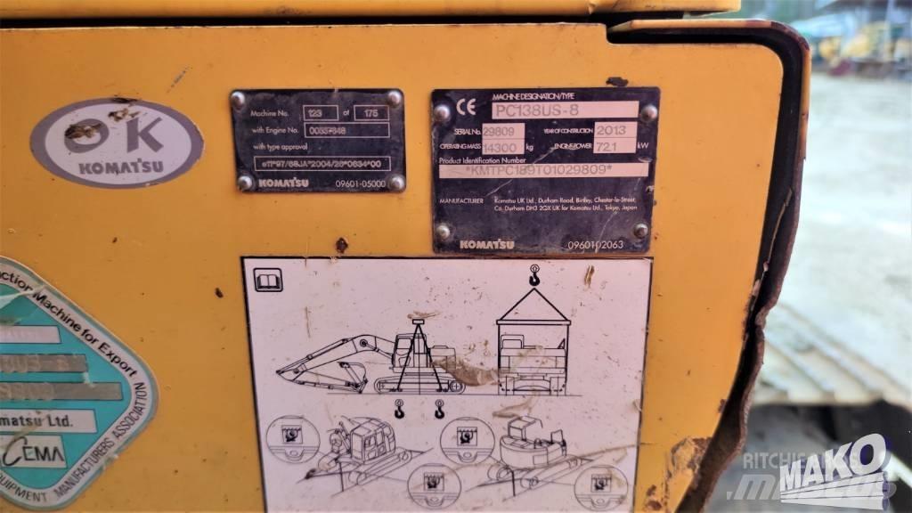 Komatsu PC 138 US-8 Telakaivukoneet