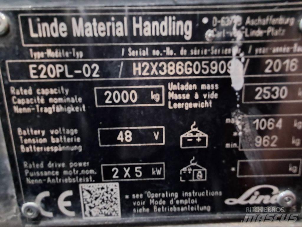 Linde E20PL-02 Sähkötrukit