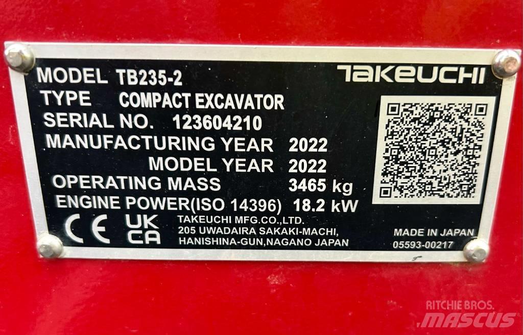 Takeuchi TB 235-2 V3 Minikaivukoneet < 7t