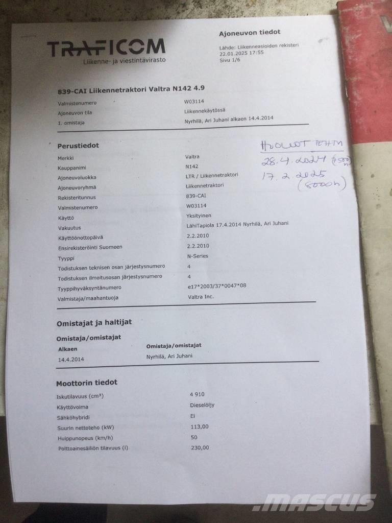 Valtra N 142 Direct Traktorit