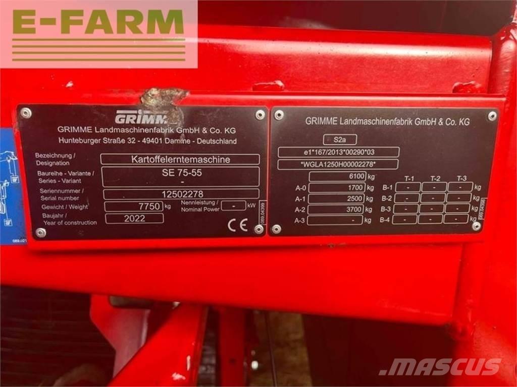 Grimme se 75-55 sb Perunannostokoneet