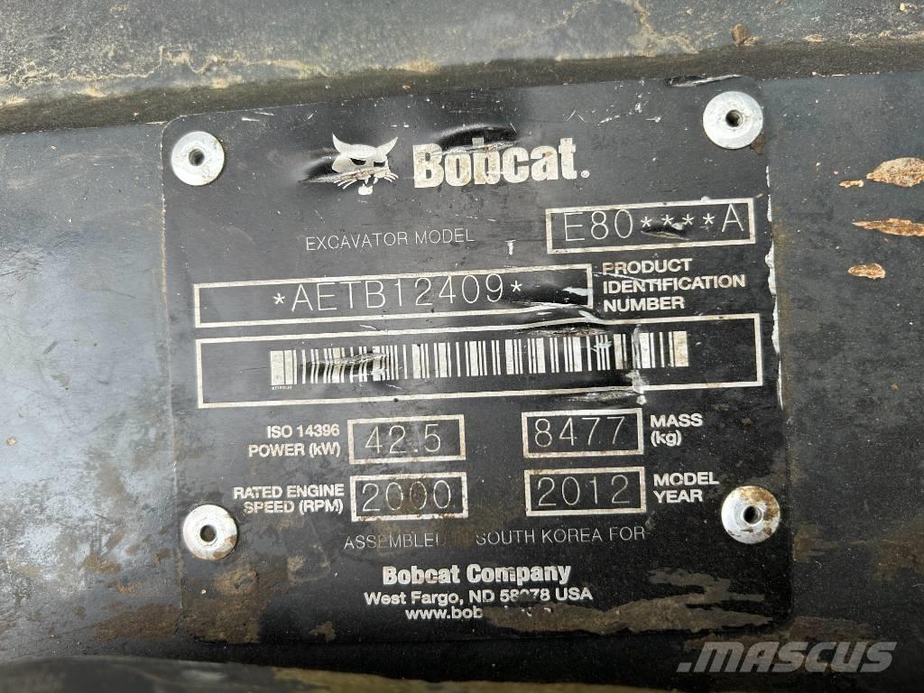 Bobcat E 80 Telakaivukoneet