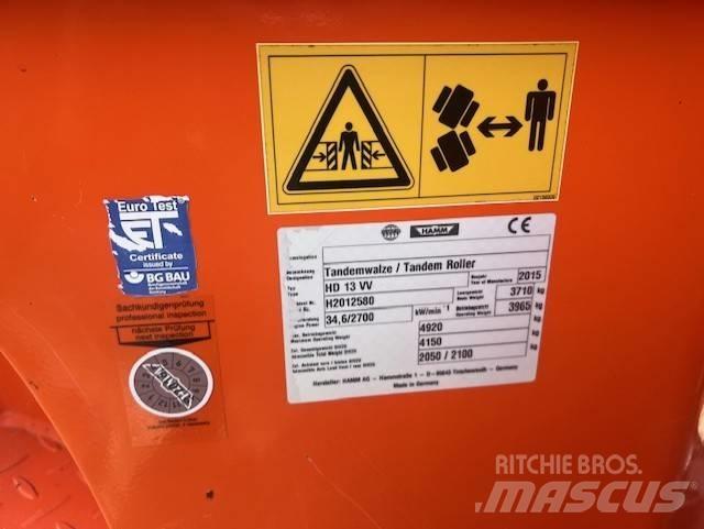 Hamm HD 13 VV, Vält Tandemjyrät