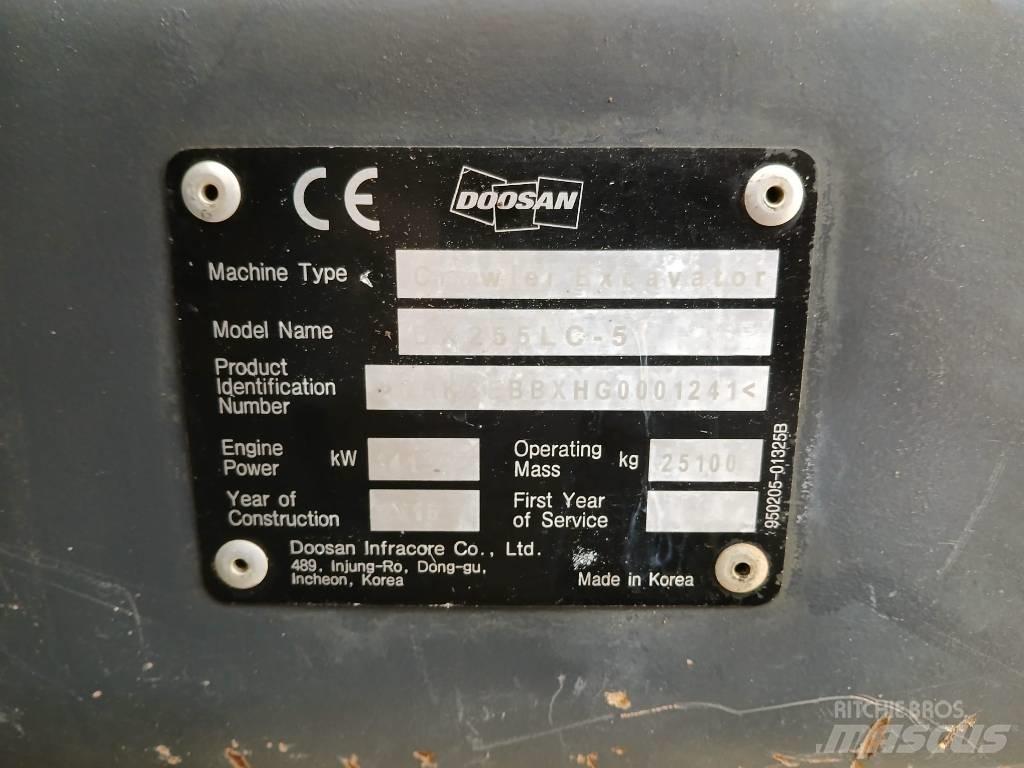 Doosan DX 255 LC Telakaivukoneet
