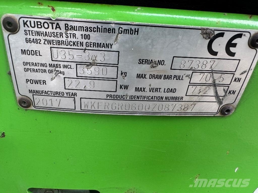 Kubota U 35-3 A Minikaivukoneet < 7t