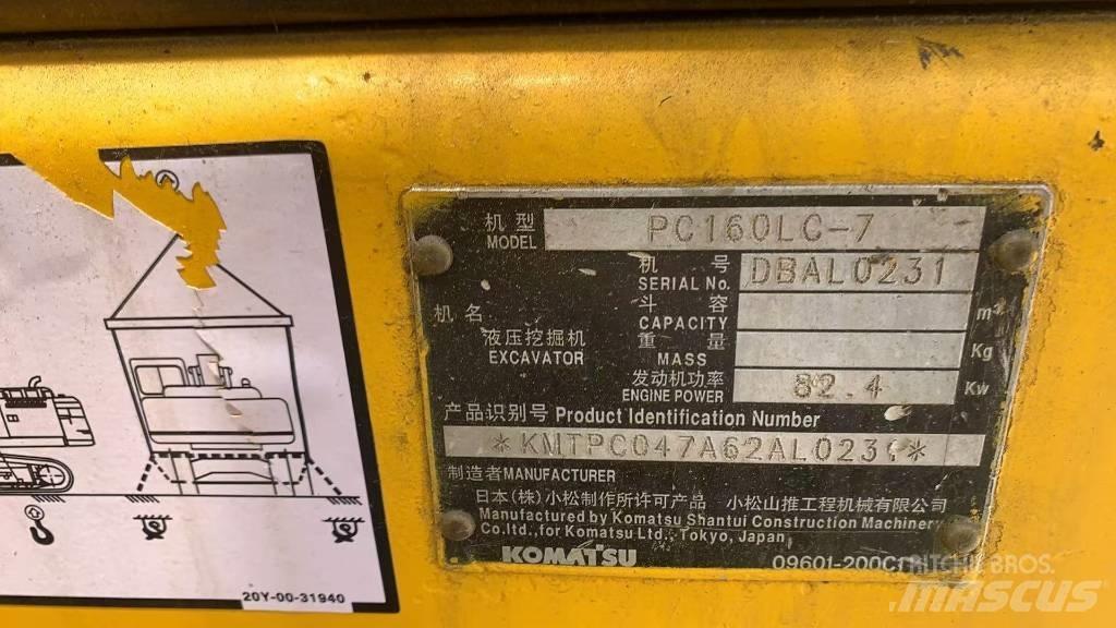Komatsu PC 160 LC Telakaivukoneet