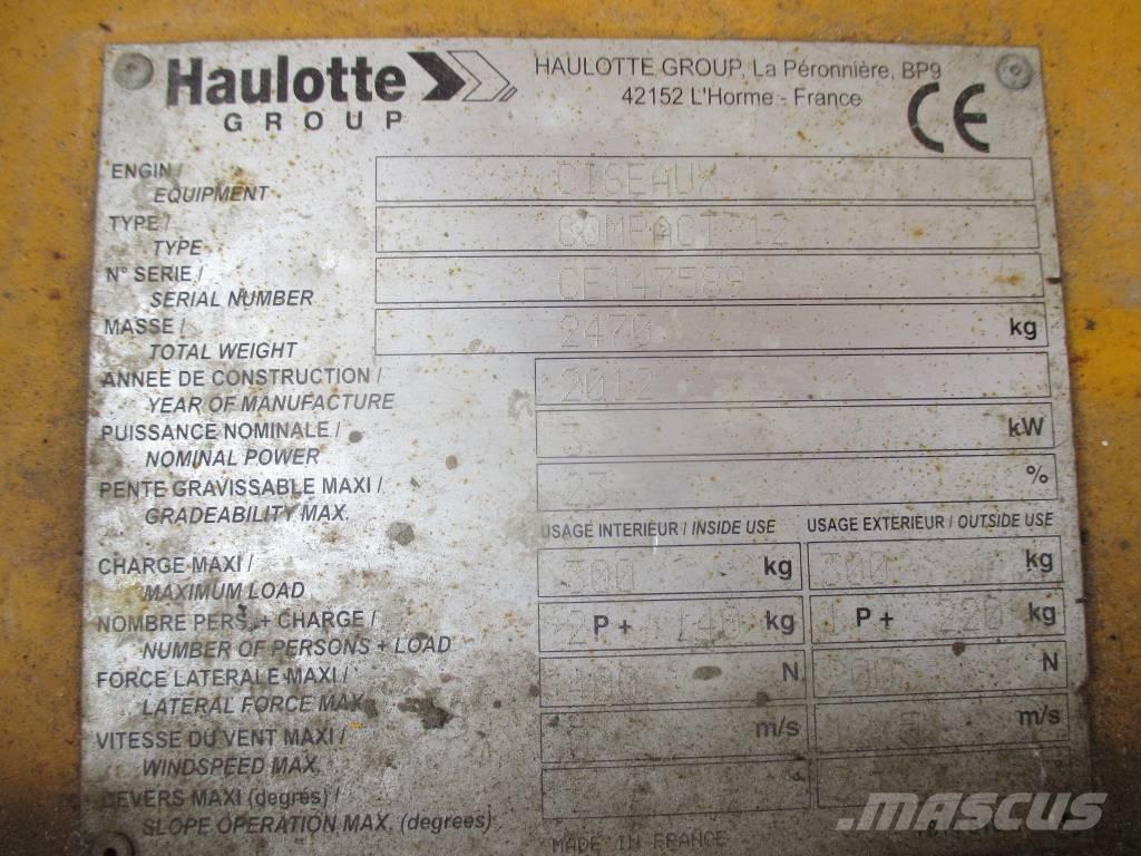 Haulotte Compact 12 Saksilavat