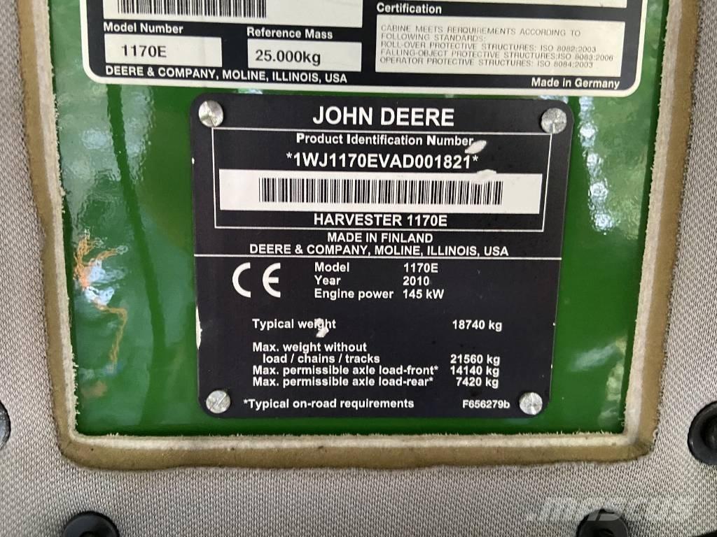 John Deere 1170 E Harvesterit