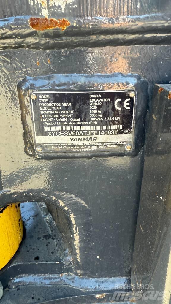 Yanmar SV 60 Minikaivukoneet < 7t