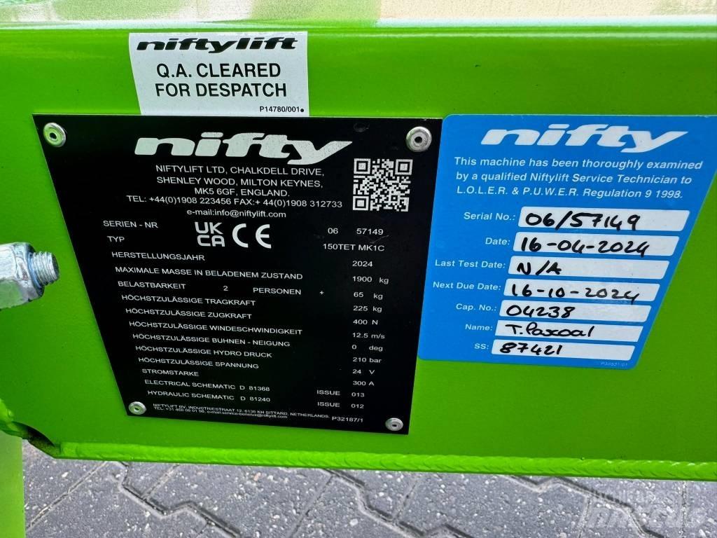 Niftylift 150 TET Hinattavat henkilönostimet