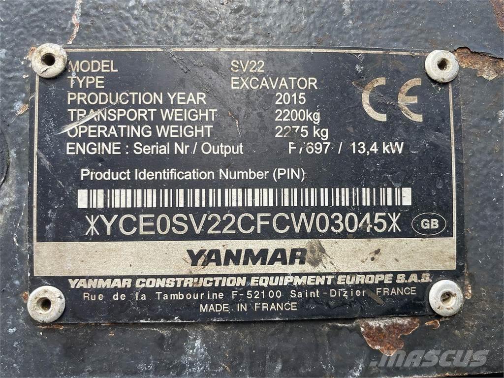 Yanmar SV22 Pyöräkaivukoneet