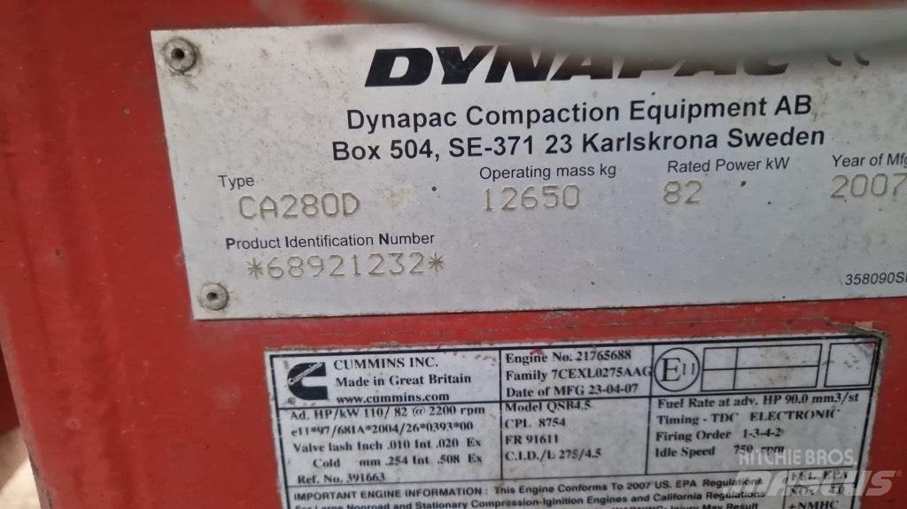 Dynapac Ca280d Tandemjyrät