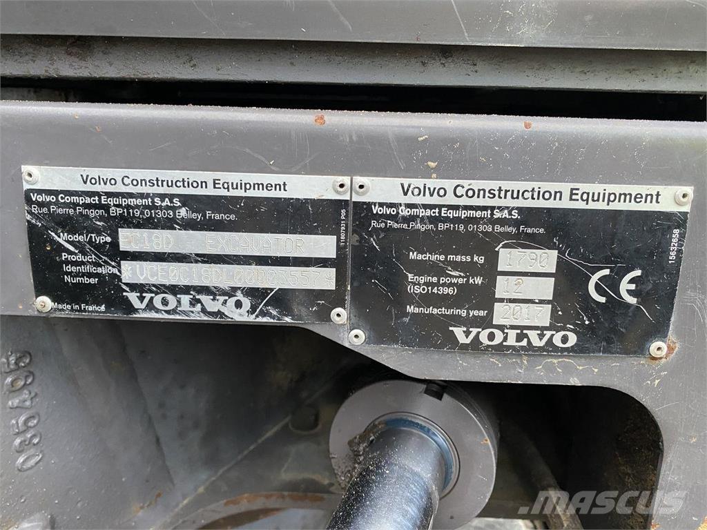 Volvo EC18D Pyöräkaivukoneet