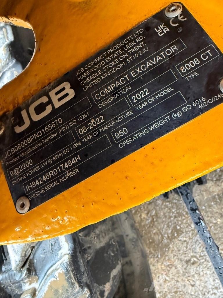 JCB 8008 CTS Minikaivukoneet < 7t