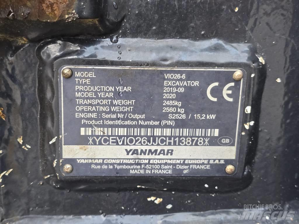 Yanmar VIO 26-6 Minikaivukoneet < 7t