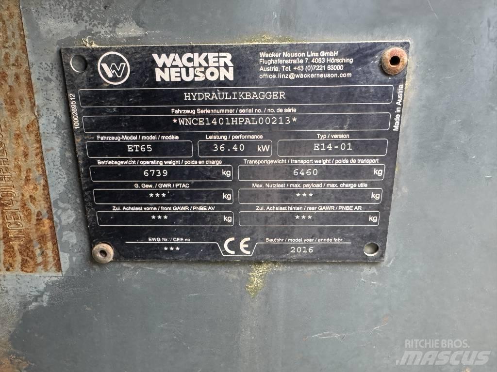 Wacker Neuson ET65 Telakaivukoneet