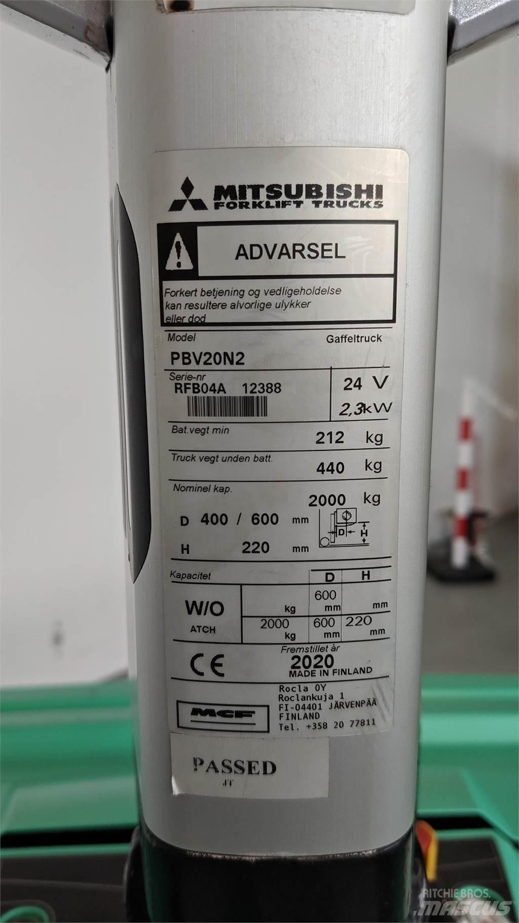 Mitsubishi PBV20N2 Muut haarukkatrukit