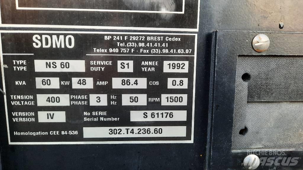 Sdmo NS 60 Dieselgeneraattorit