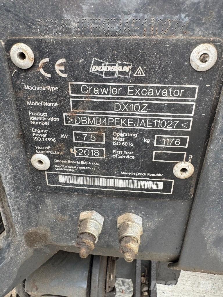 Doosan DX 10 Z Minikaivukoneet < 7t