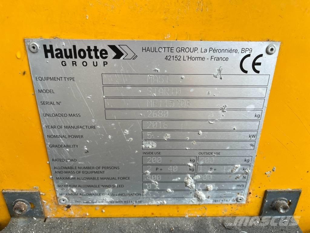 Haulotte Star 10 Henkilönostimet ja nostolaitteet