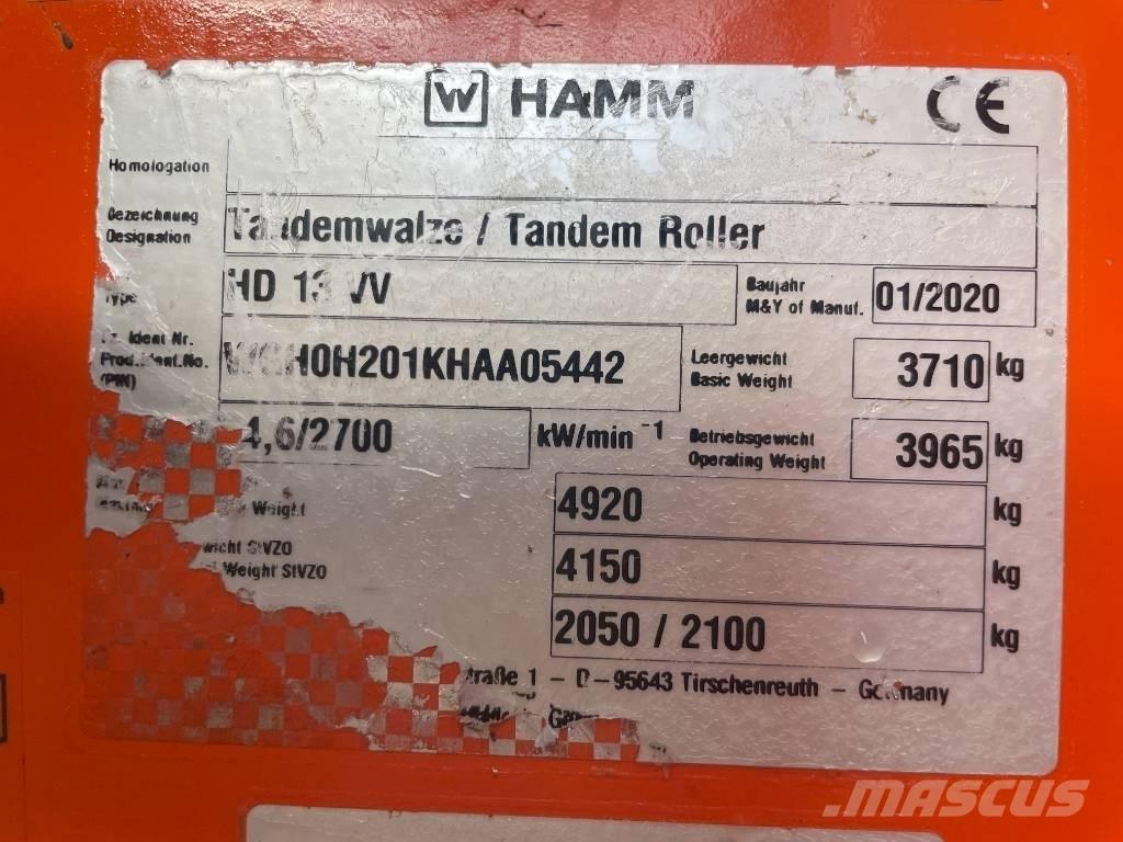 Hamm HD 13 VV Tandemjyrät
