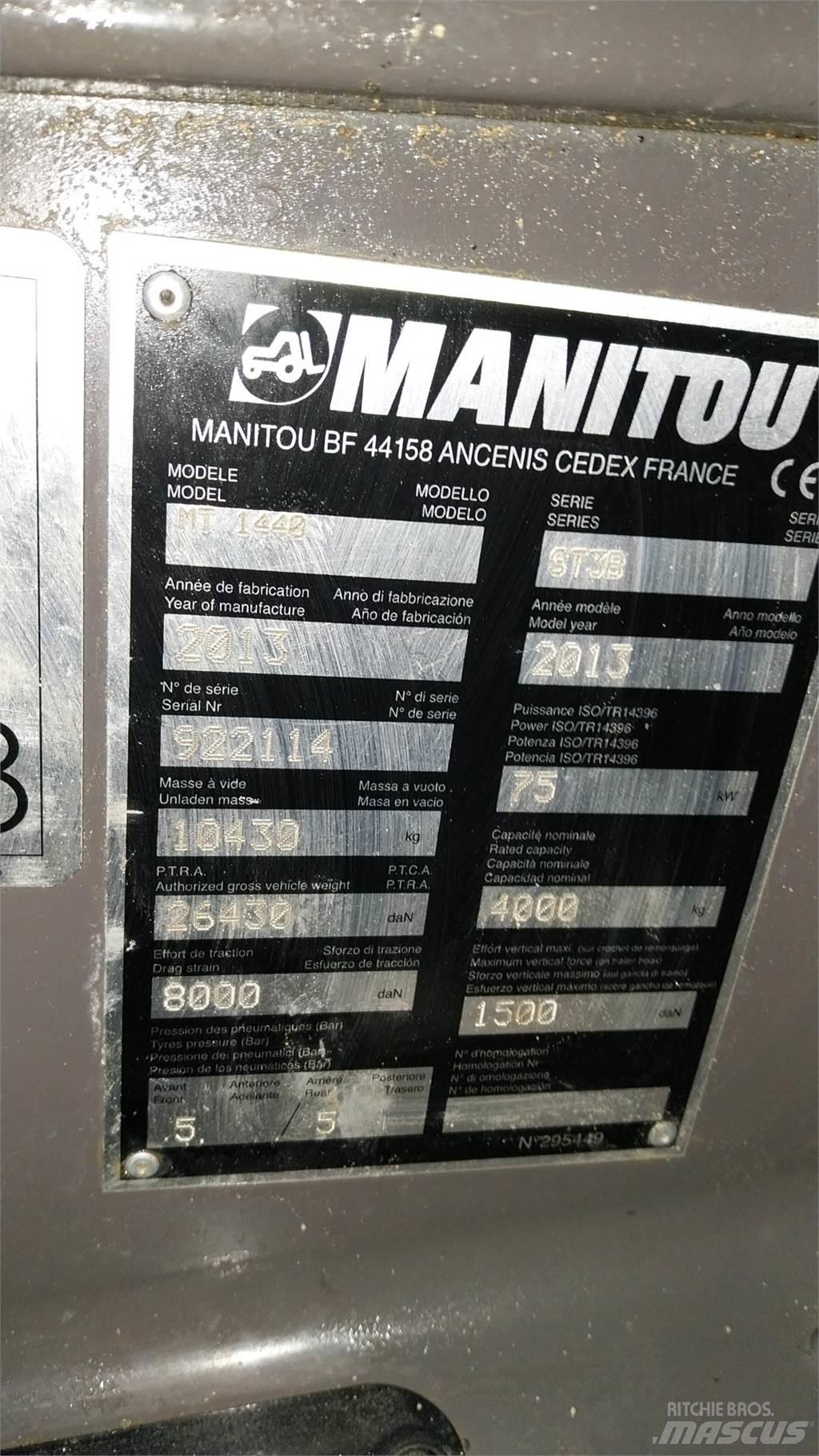 Manitou MT1440 Kurottajat