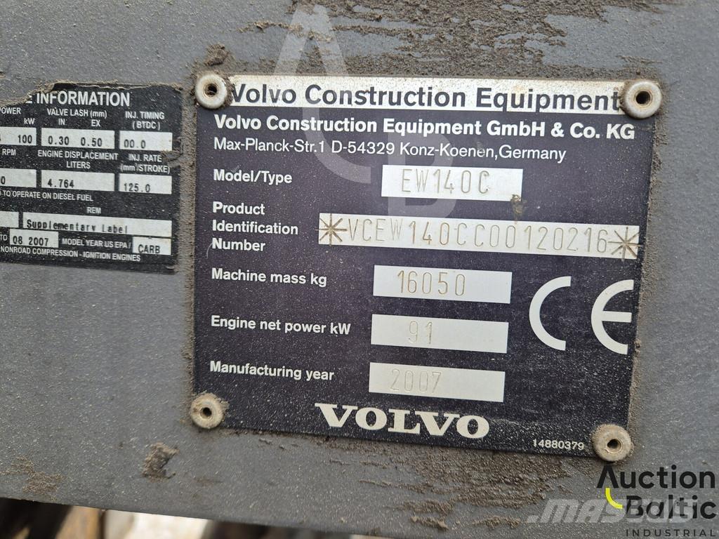 Volvo EW 140 C Pyöräkaivukoneet