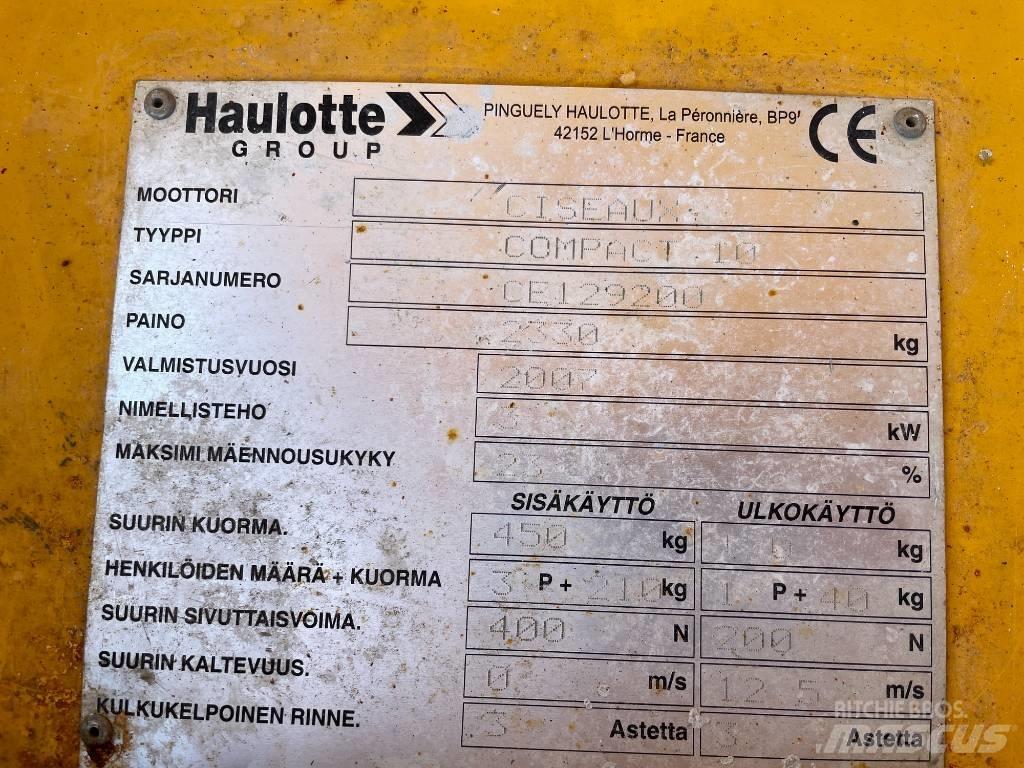 Haulotte Compact 10 Saksilavat