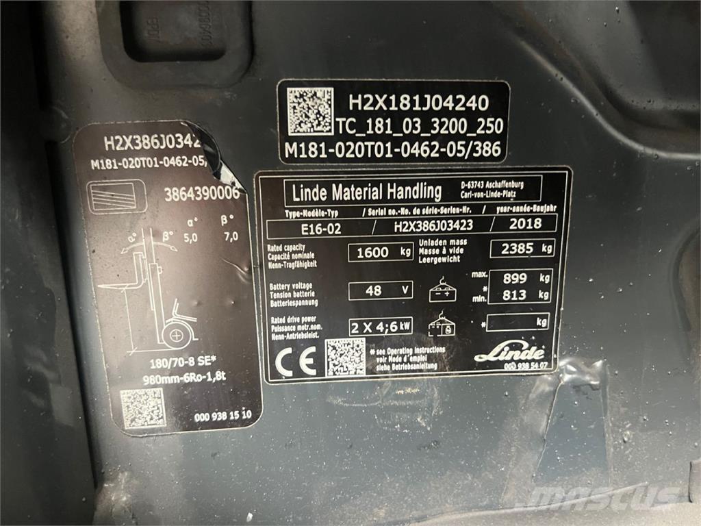 Linde E16 Sähkötrukit