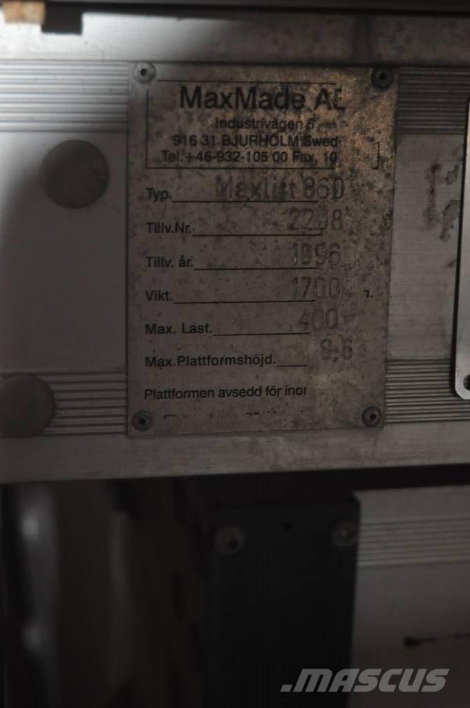  Max Made AB SAXLIFT Muut materiaalinkäsittelykoneet