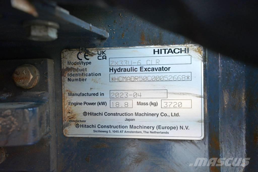 Hitachi ZX 33 U-6 Minikaivukoneet < 7t