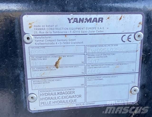 Yanmar B95W Pyöräkaivukoneet