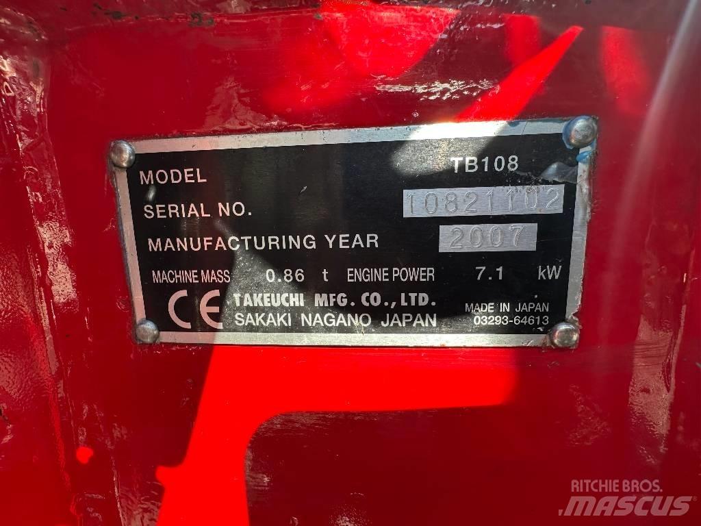 Takeuchi TB 108 Minikaivukoneet < 7t