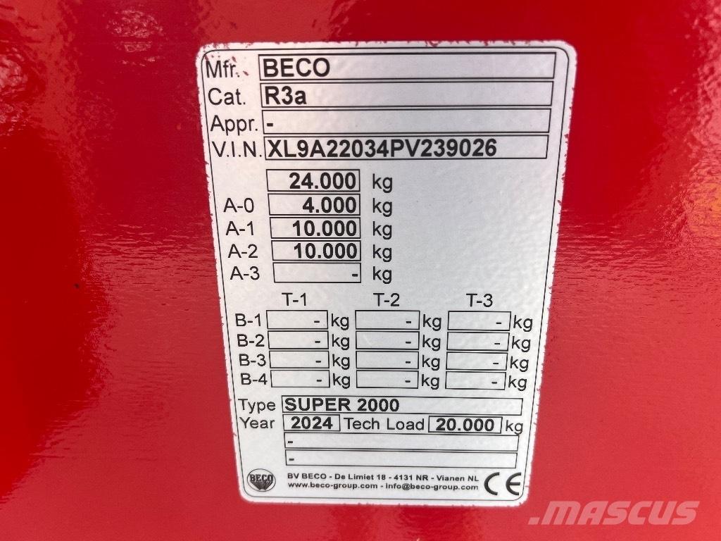 Beco Super 2000 Kippiperävaunut