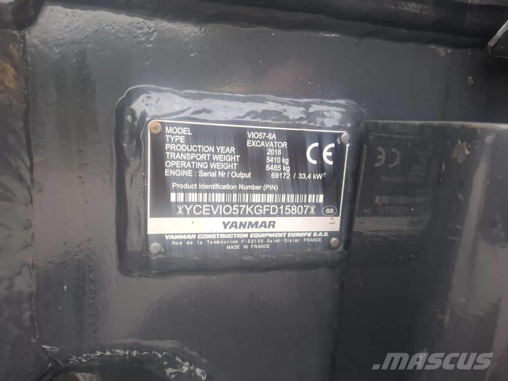 Yanmar vio 57-6A Mini excavators < 7t (Mini diggers)