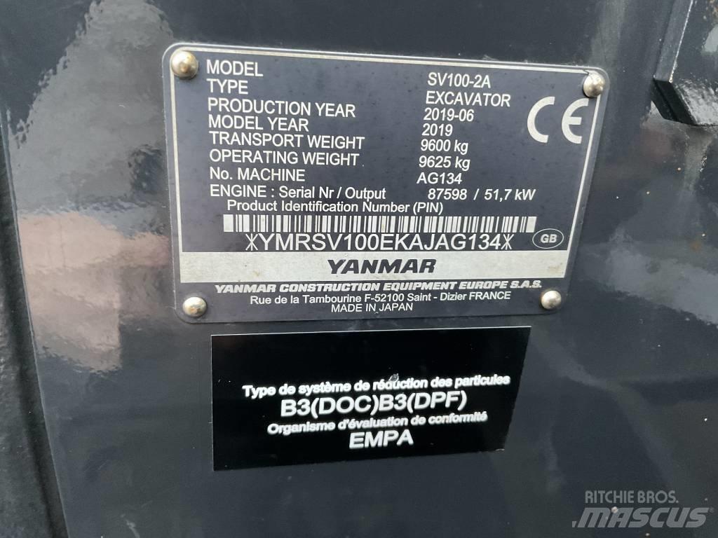Yanmar SV100-2A Midikaivukoneet 7t - 12t