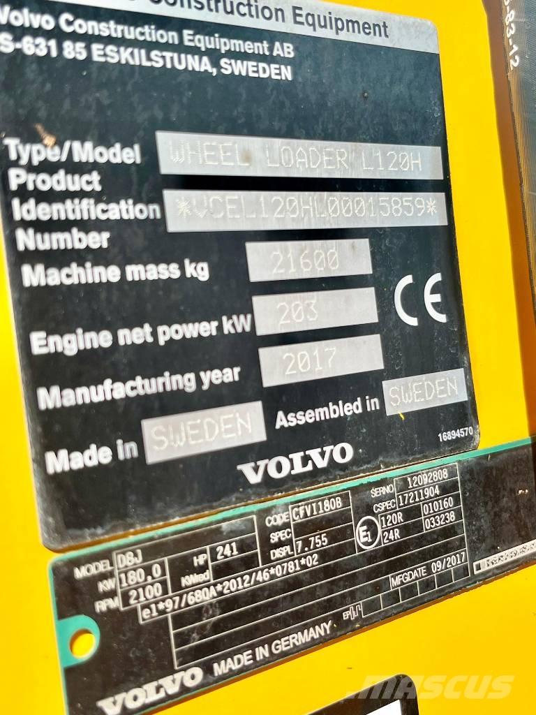 Volvo L 120 H Pyöräkuormaajat