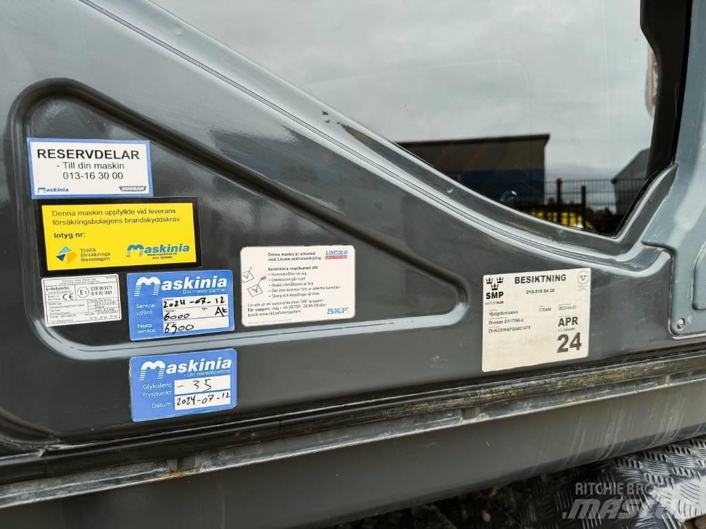 Doosan DX170W-5 Pyöräkaivukoneet