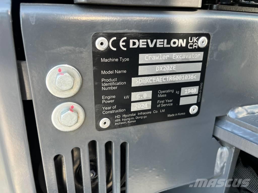 Develon DX 20 ZE Minikaivukoneet < 7t