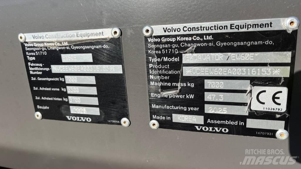 Volvo EW60E Pyöräkaivukoneet