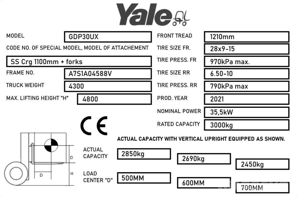 Yale GDP30UX Dieseltrukit