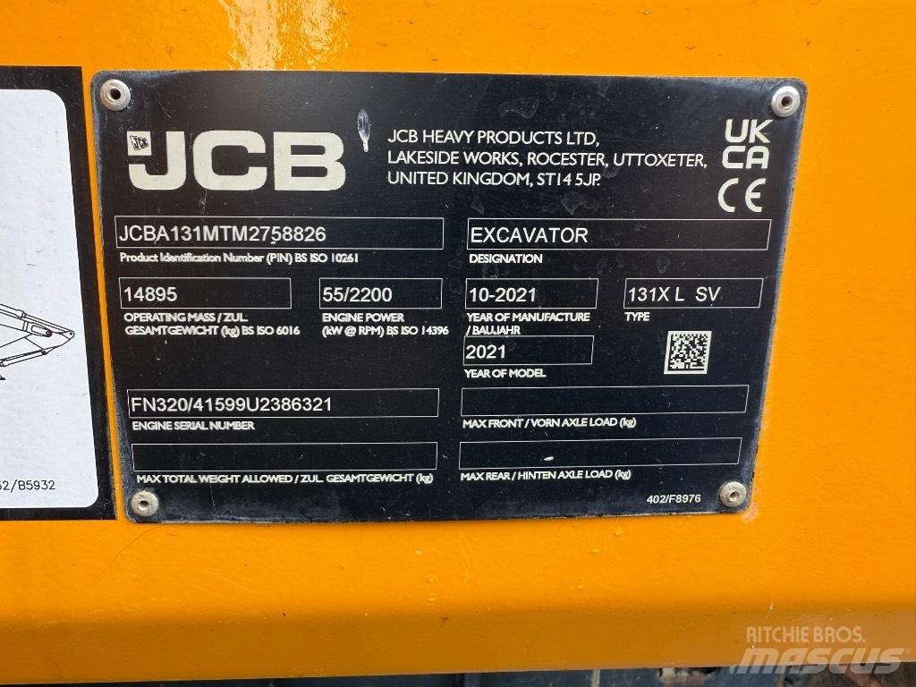 JCB 131X L SV Telakaivukoneet
