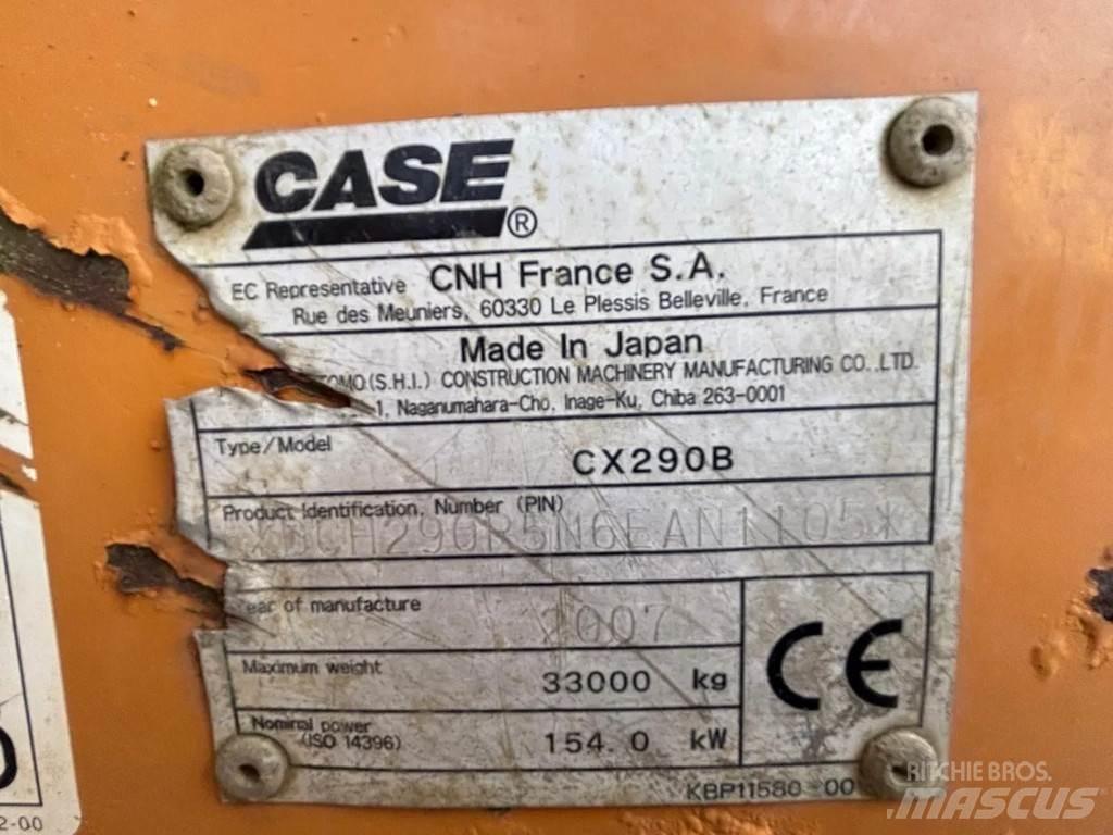 CASE CX290B Telakaivukoneet