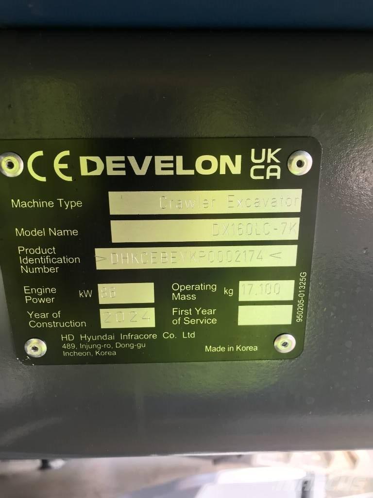 Develon DX160LC-7K Telakaivukoneet